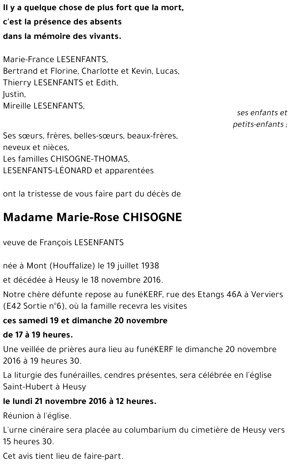 Marie-Rose CHISOGNE