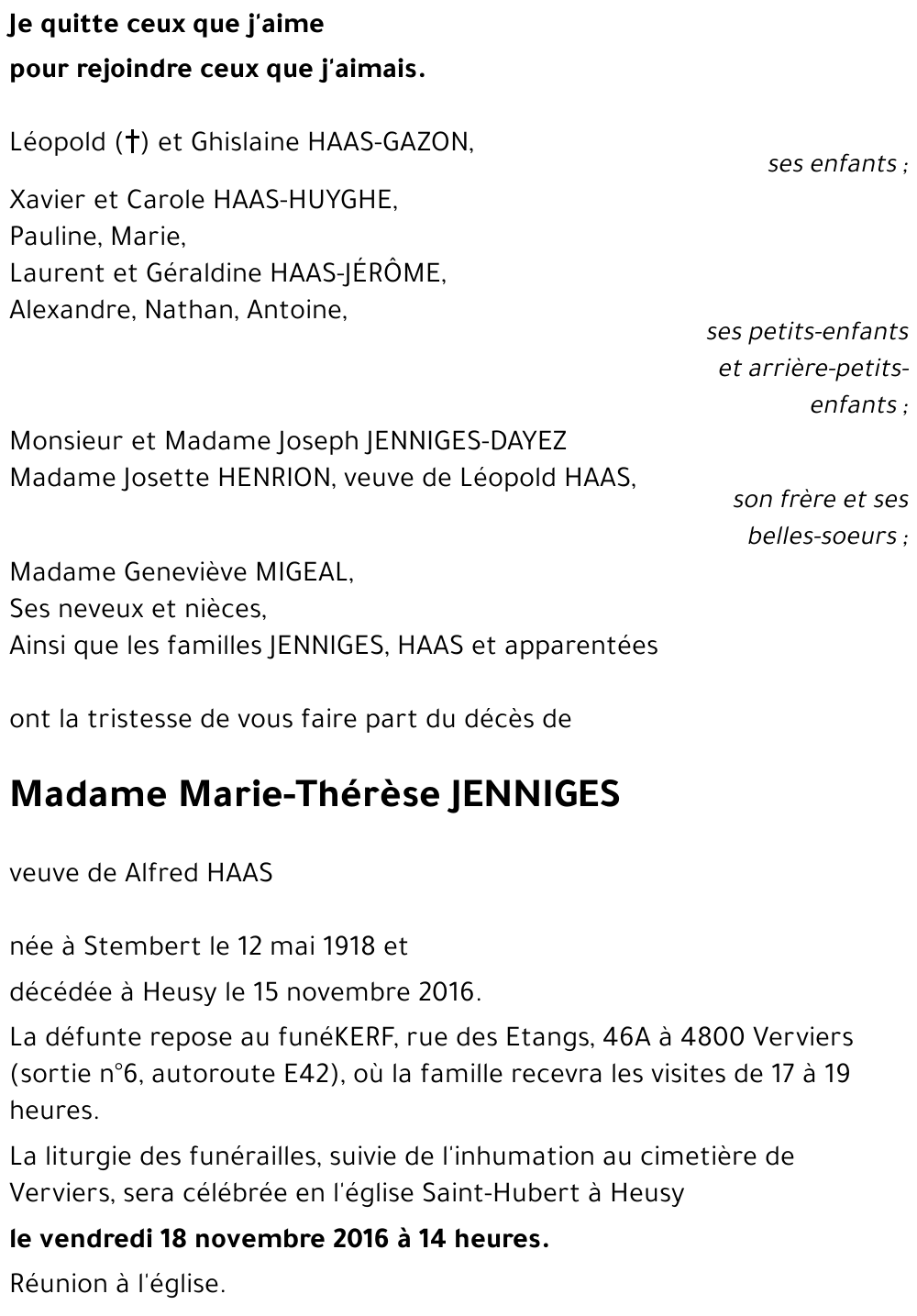 Marie-Thérèse JENNIGÈS