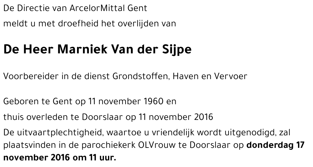 Marniek Van der Sijpe