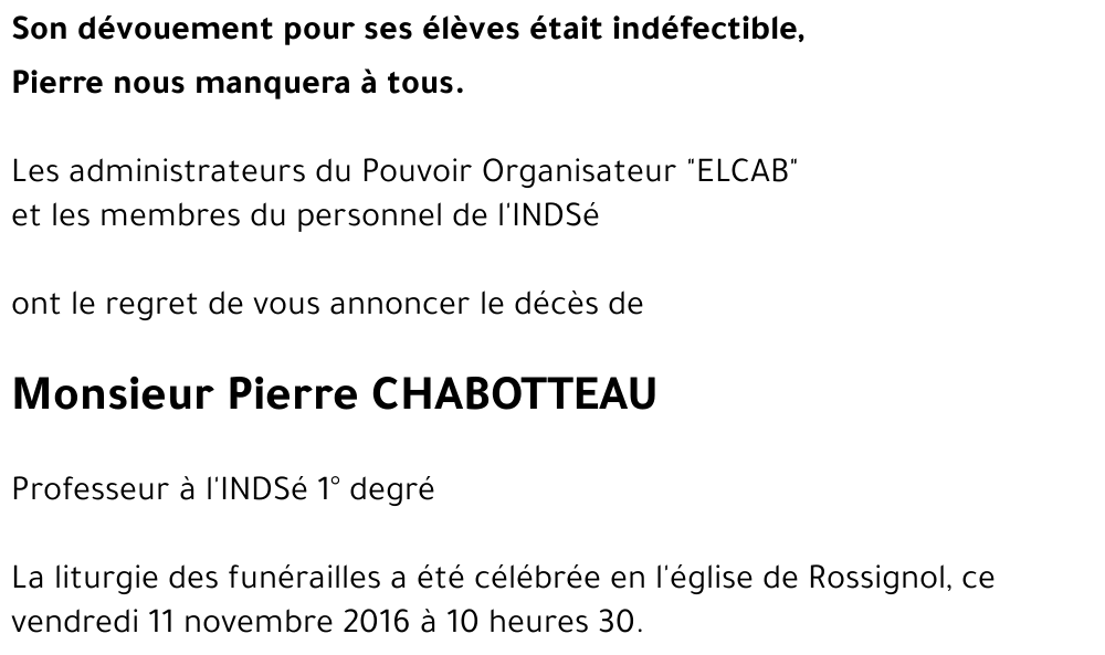 Pierre CHABOTTEAU