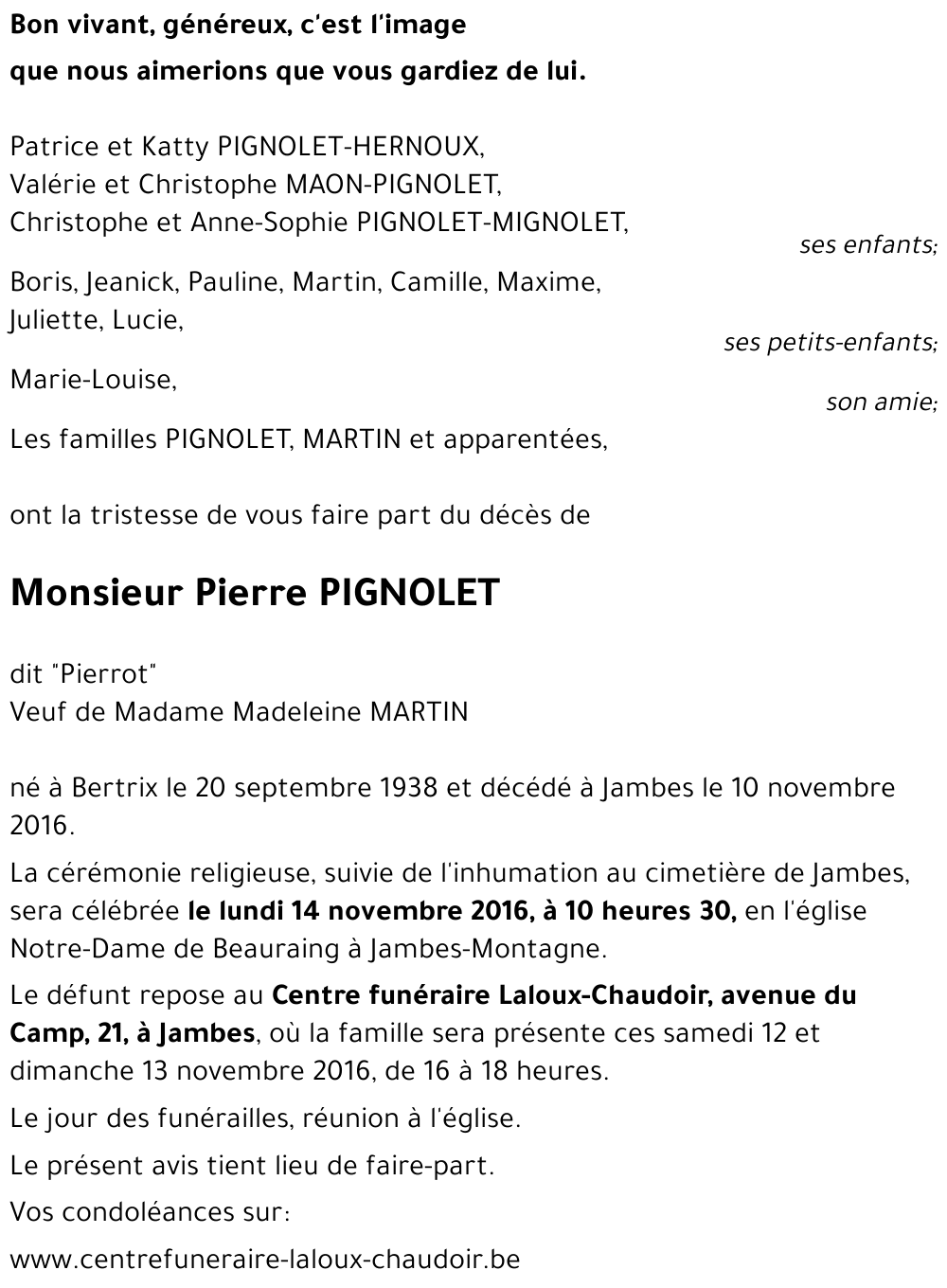 Pierre PIGNOLET