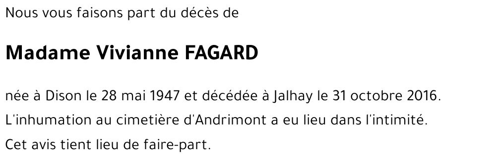 Viviane FAGARD