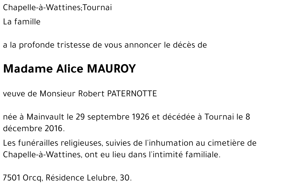 Alice MAUROY