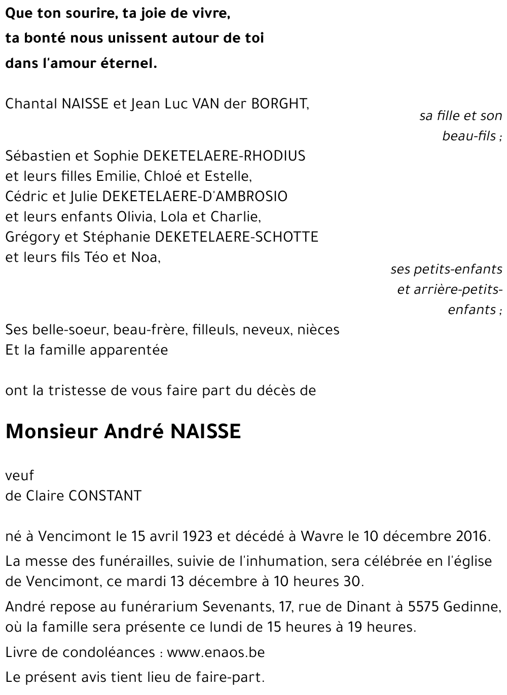 André NAISSE