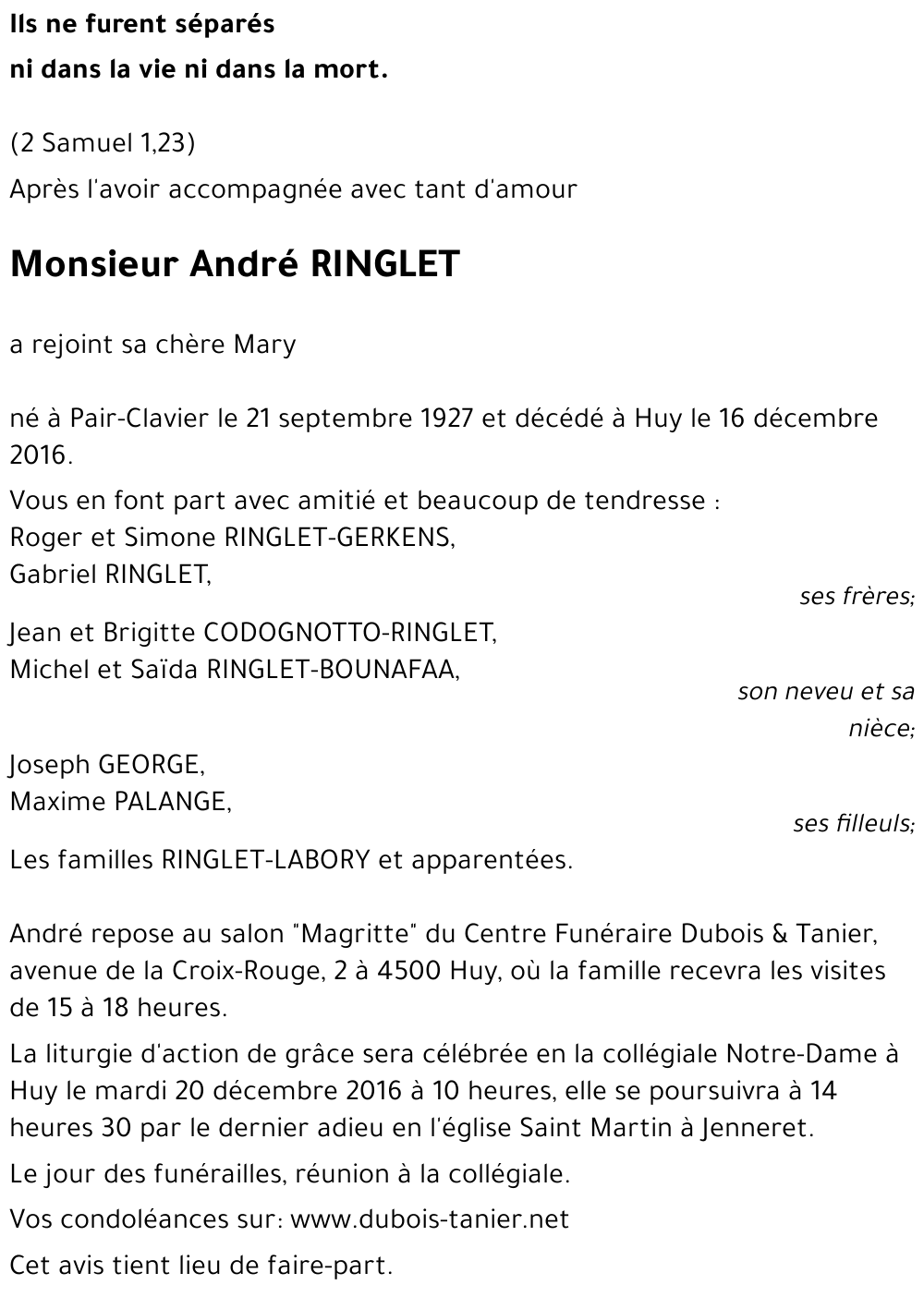 André RINGLET