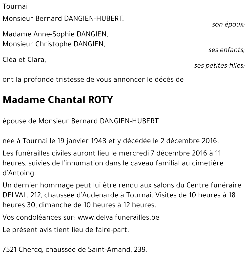 Chantal ROTY