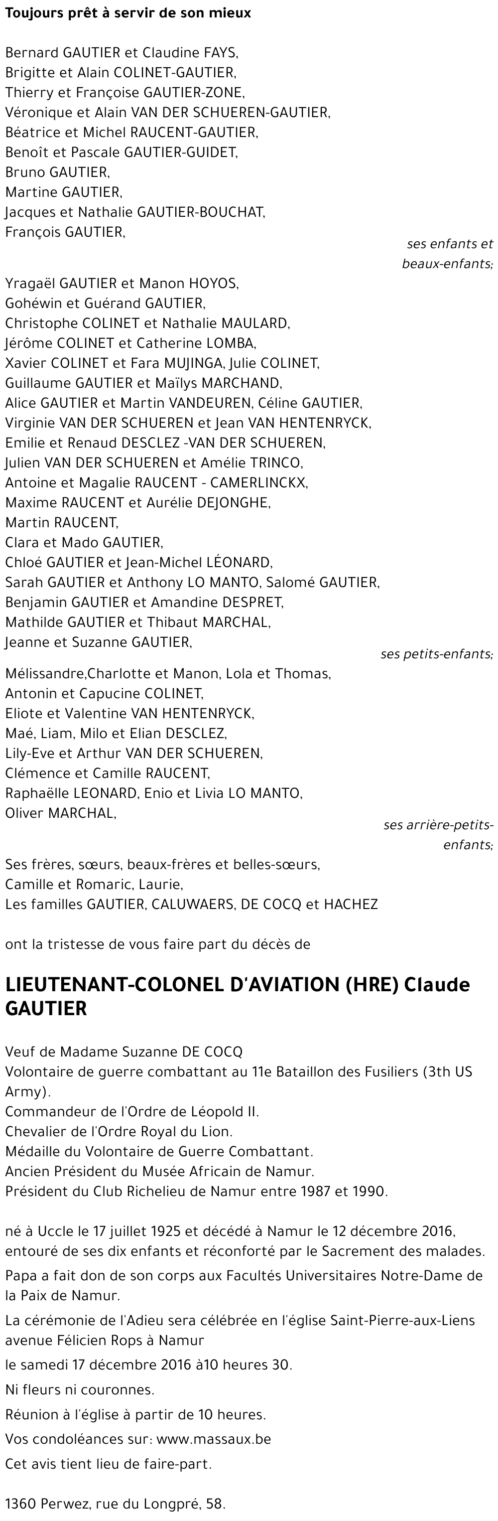 Claude GAUTIER