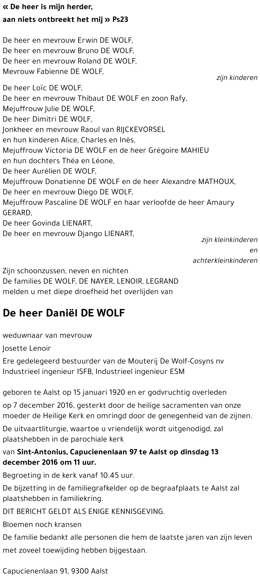 Daniël DE WOLF