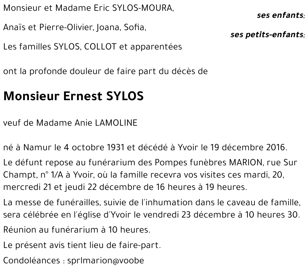 Ernest SYLOS