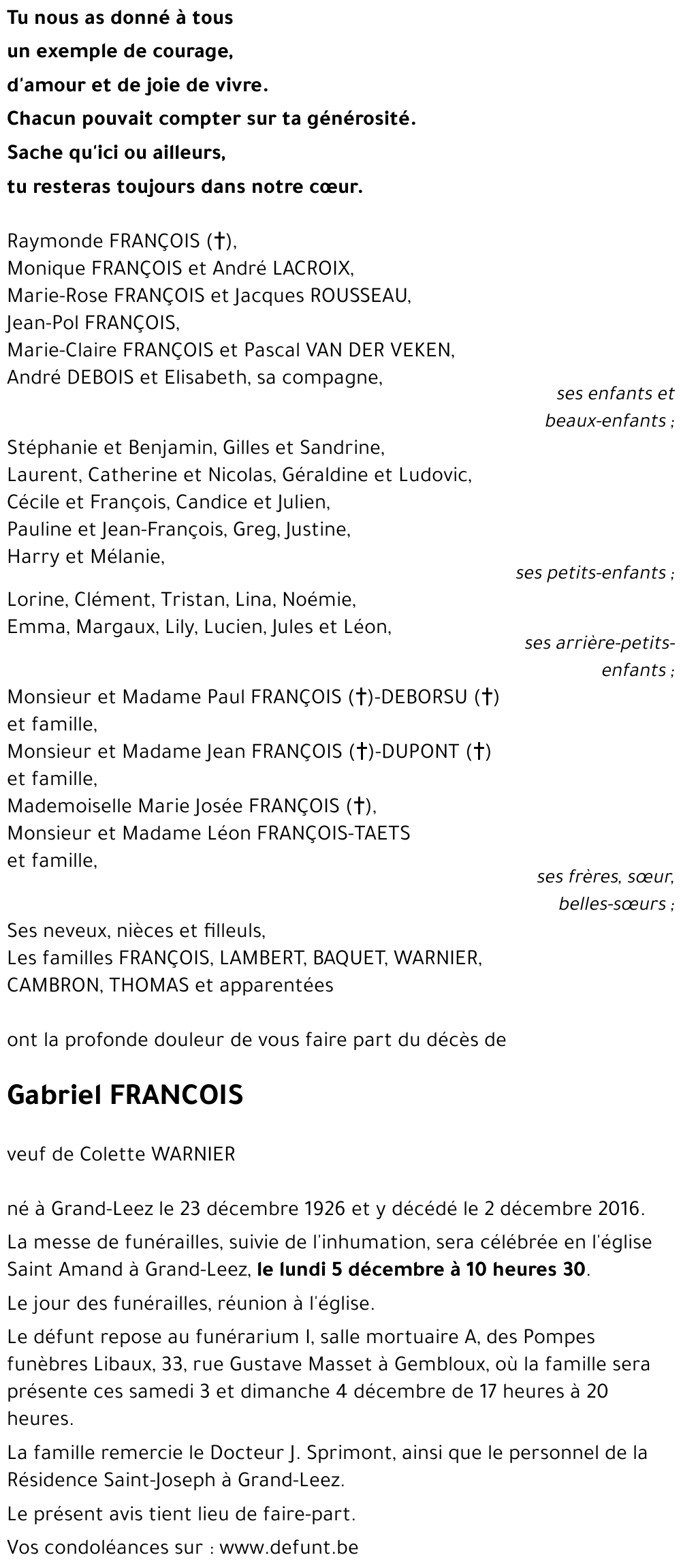 Gabriel FRANCOIS