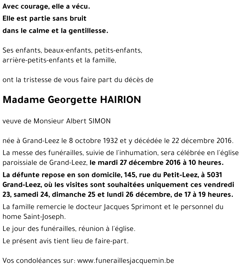 Georgette HAIRION