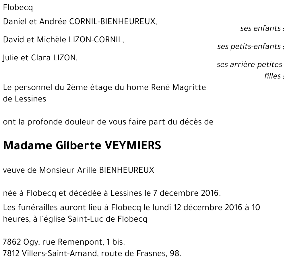 Gilberte VEYMIERS