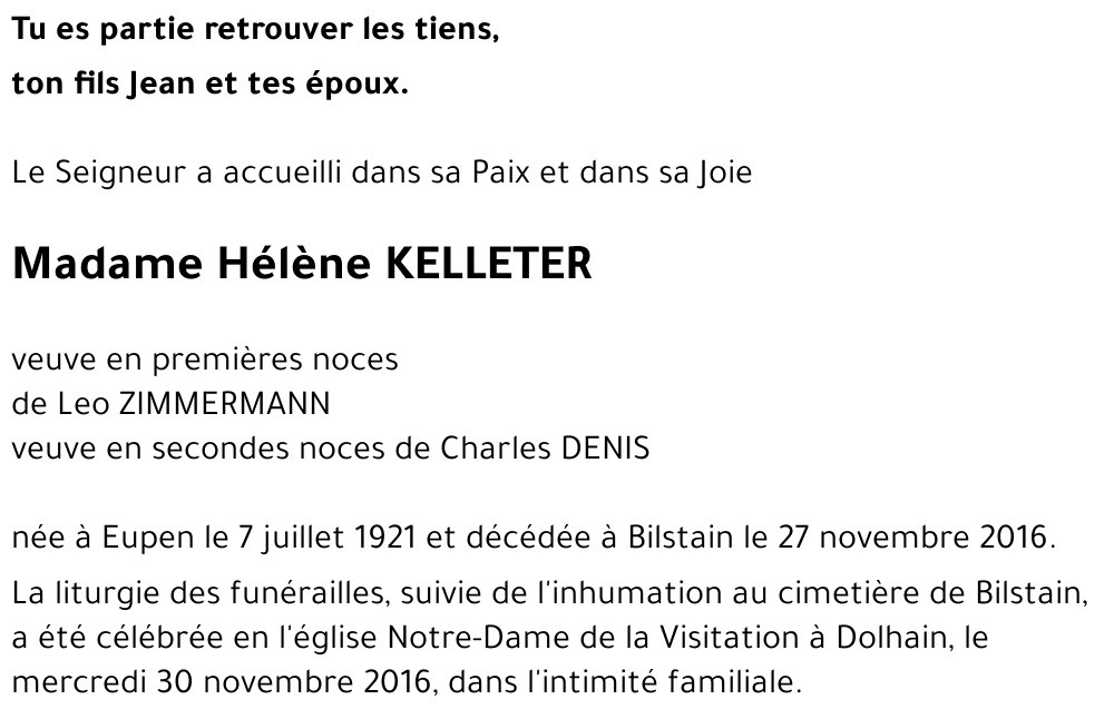 Hélène KELLETER