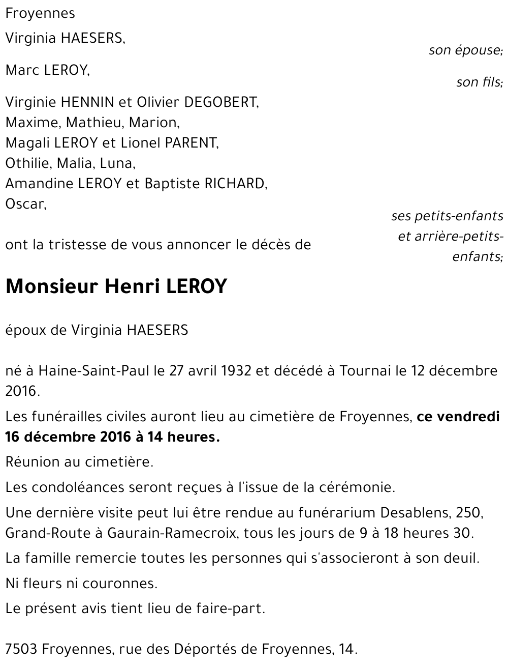 Henri LEROY