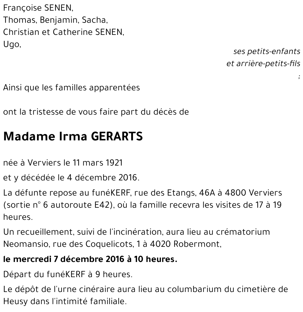 Irma GERARTS