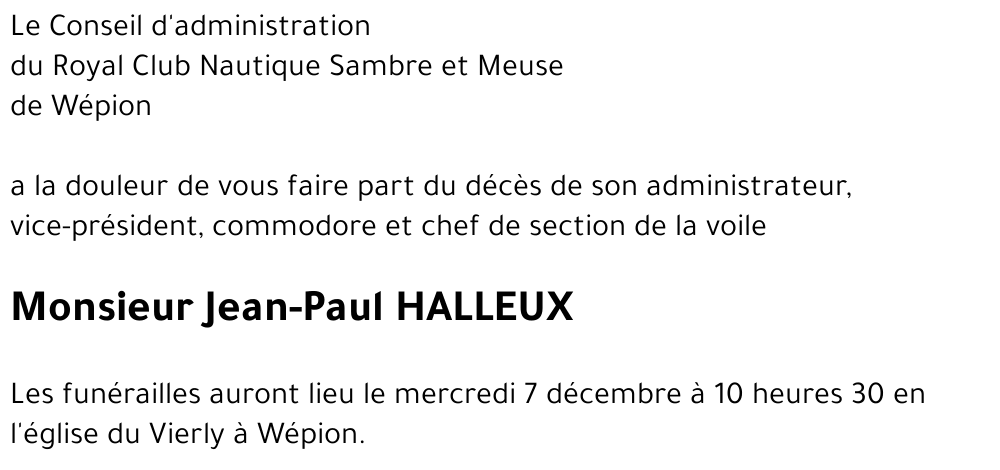 Jean-Paul HALLEUX