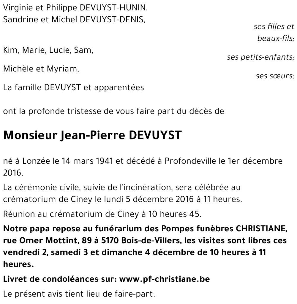 Jean-Pierre DEVUYST