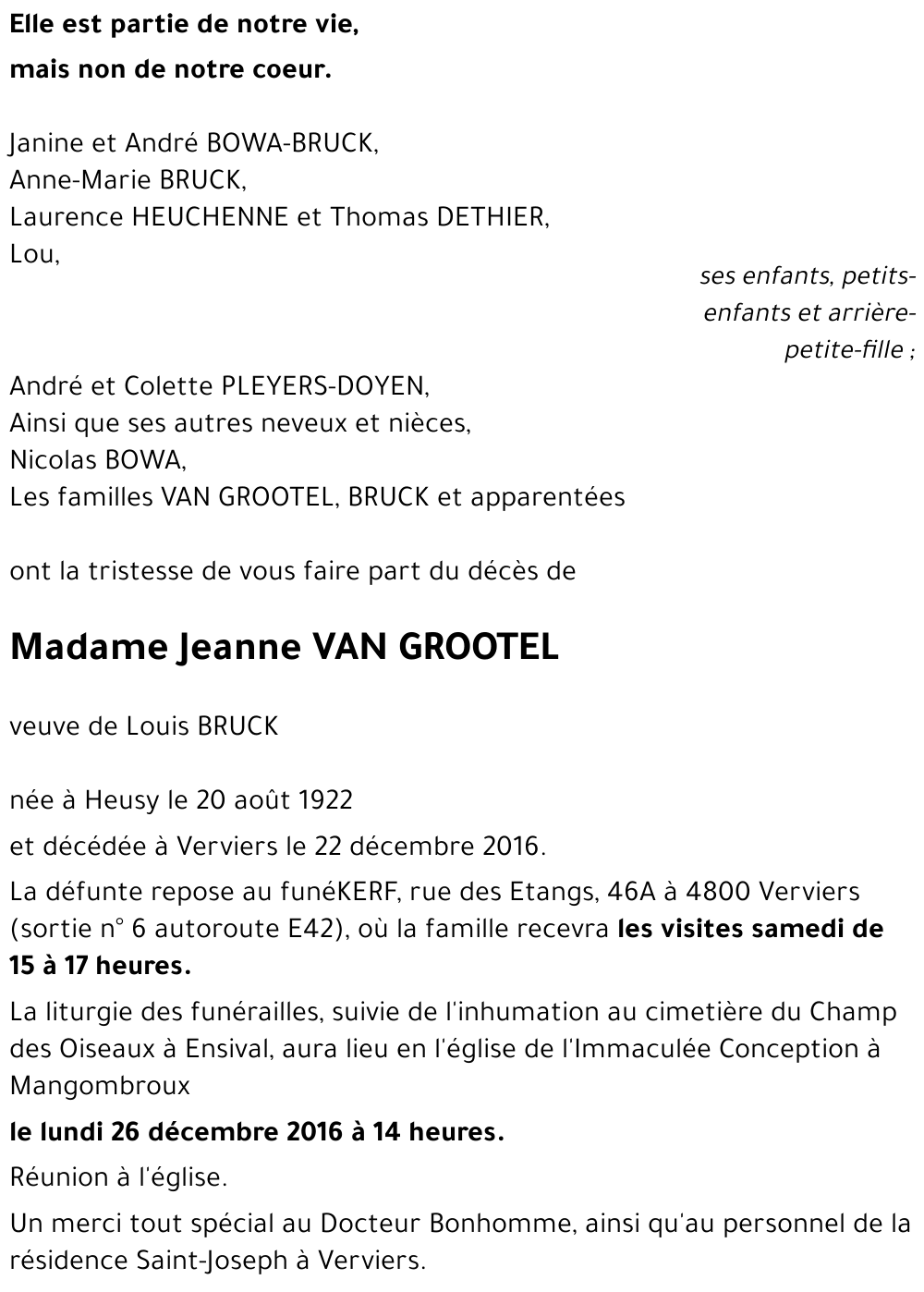 Jeanne VAN GROOTEL