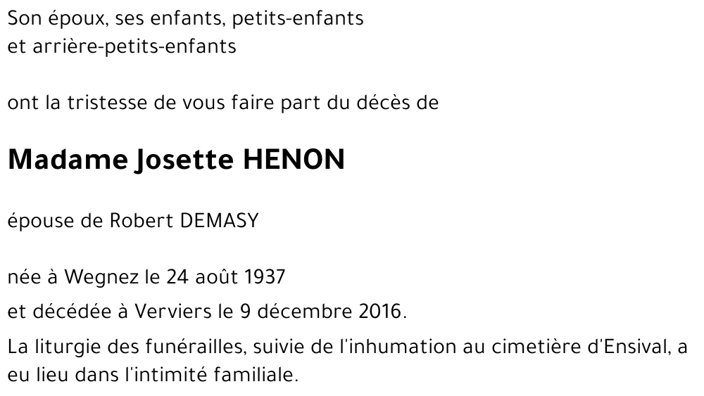 Josette HENON