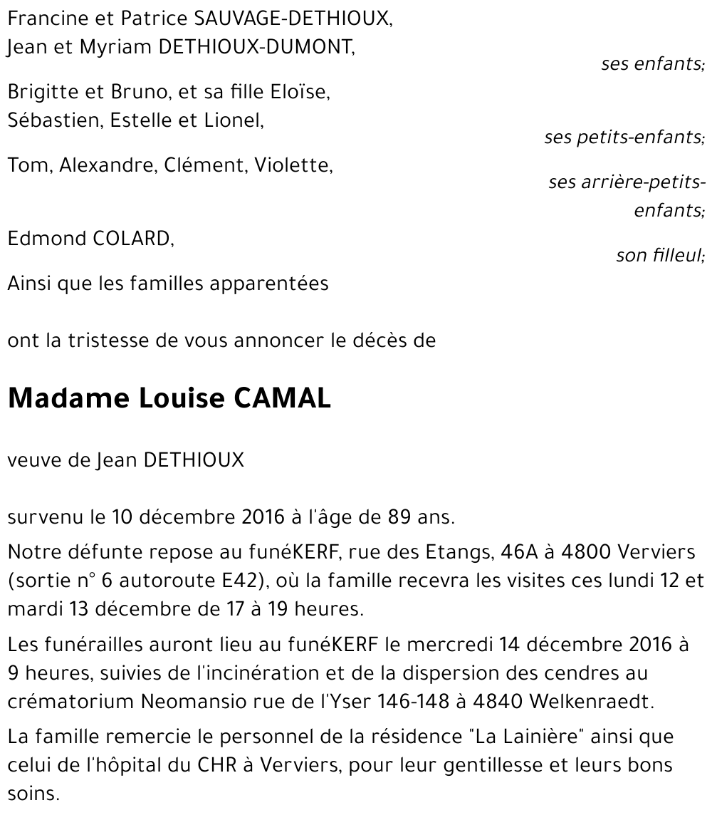 Louise CAMAL