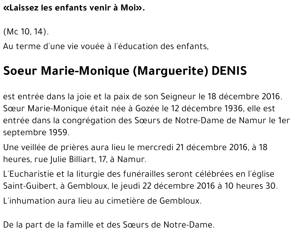 Marguerite DENIS