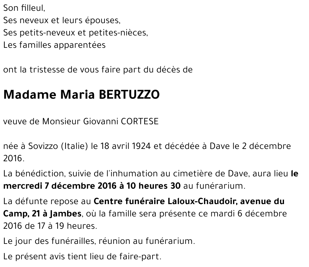 Maria BERTUZZO