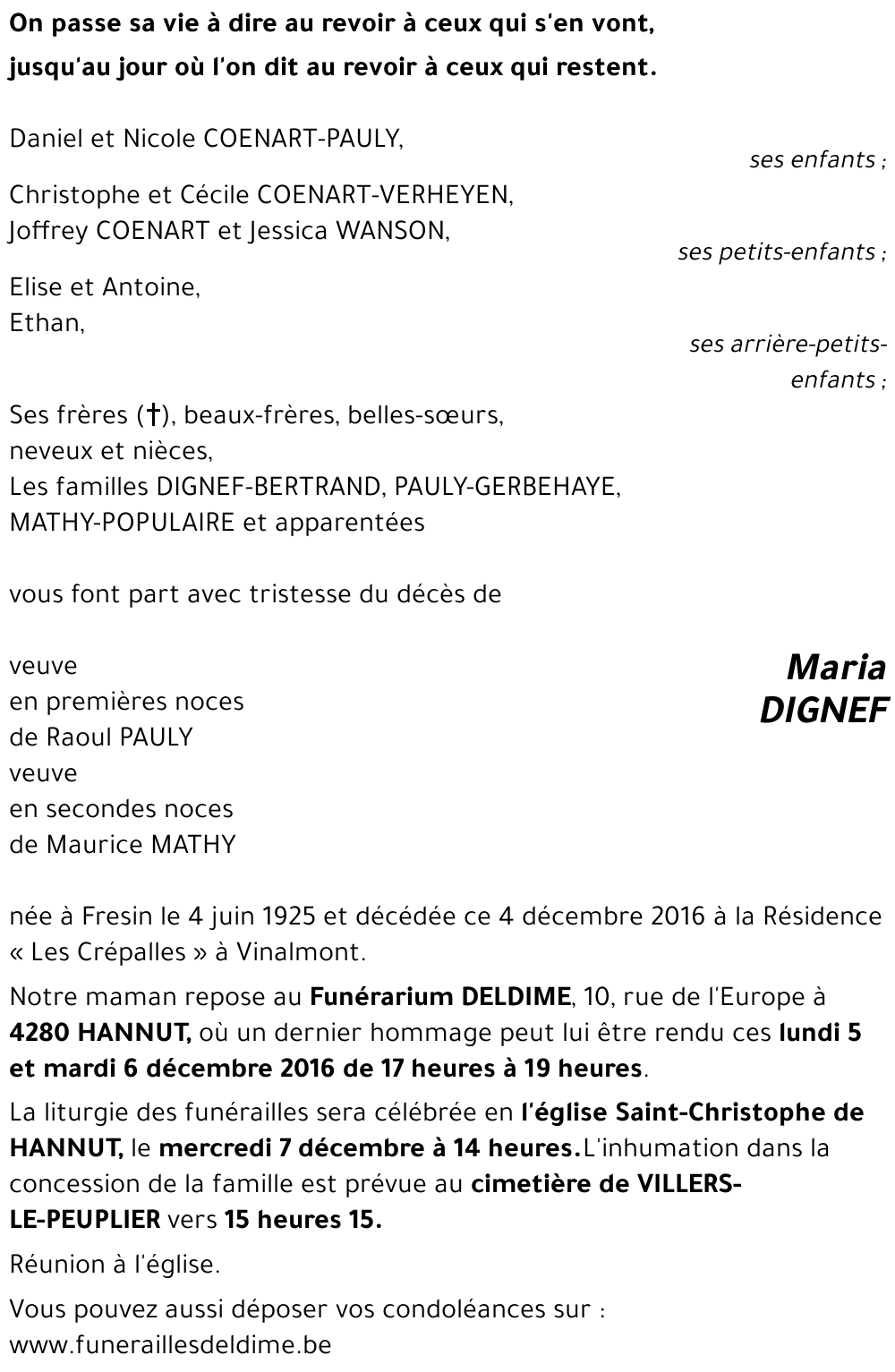 Maria DIGNEF