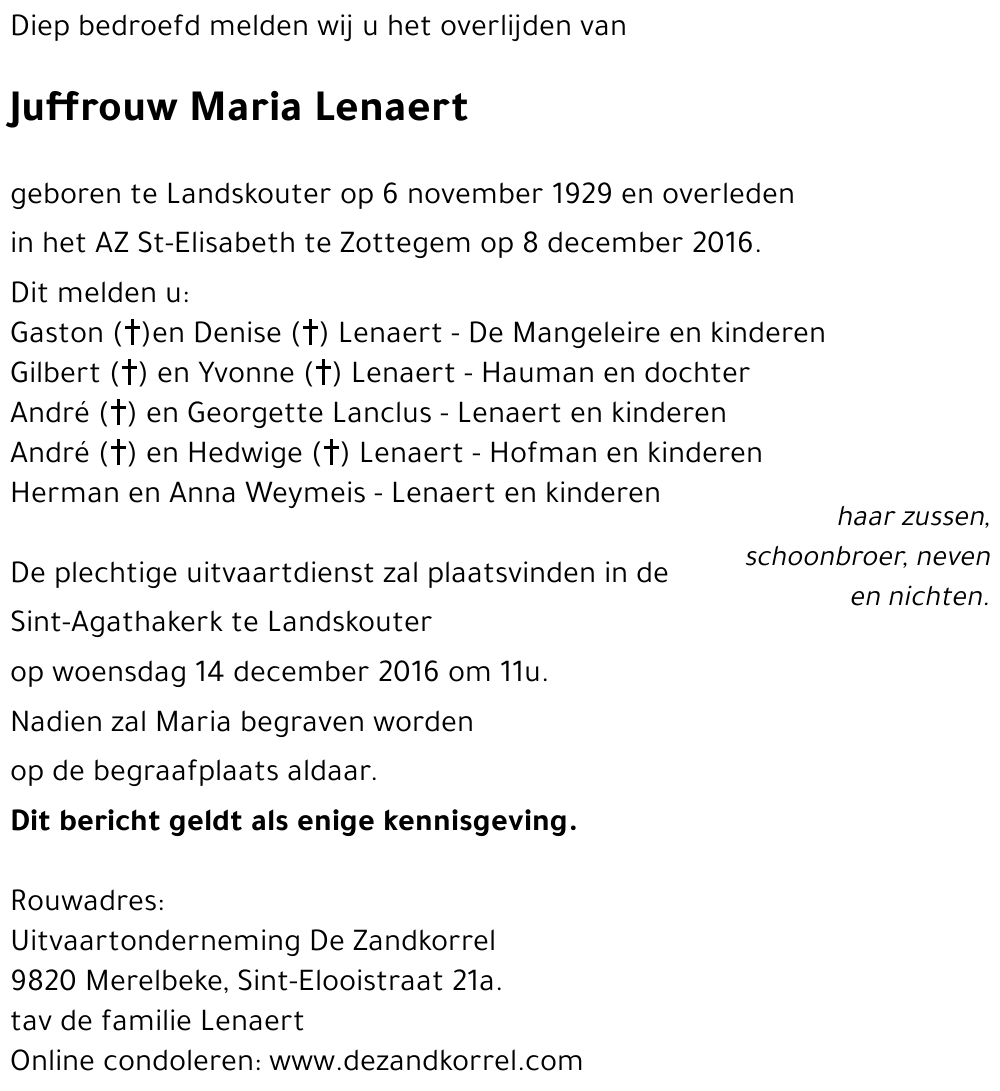 Maria Lenaert