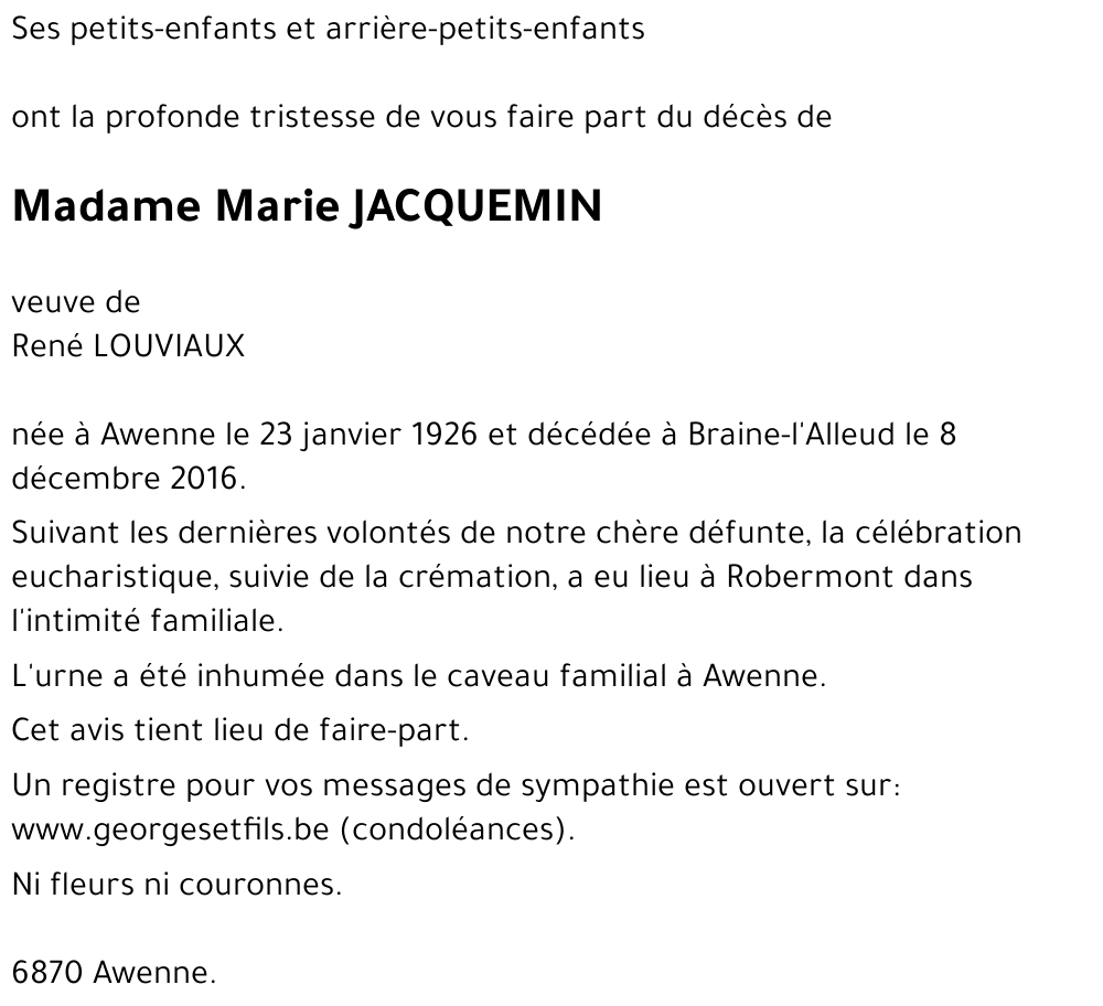 Marie JACQUEMIN