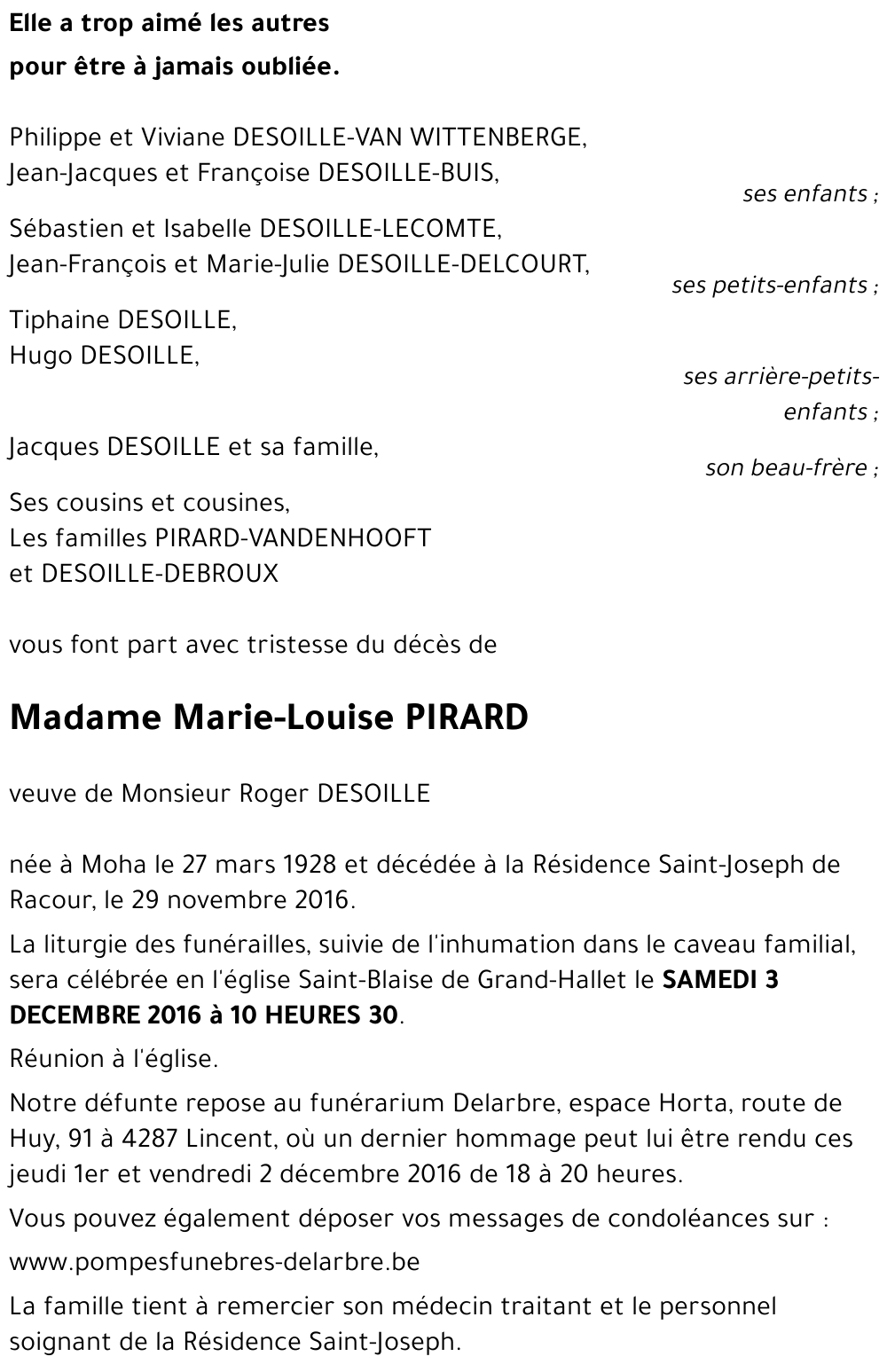 Marie-Louise PIRARD