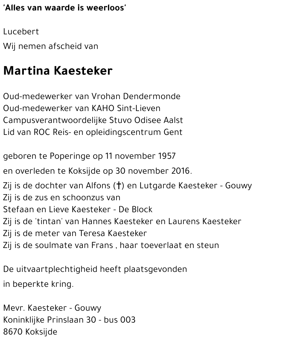 Martina Kaesteker