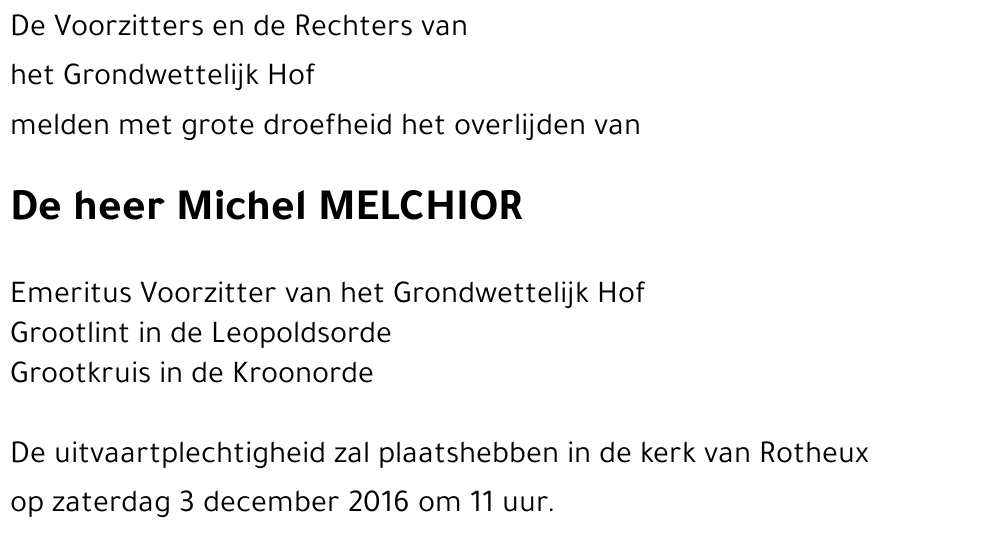 Michel MELCHIOR