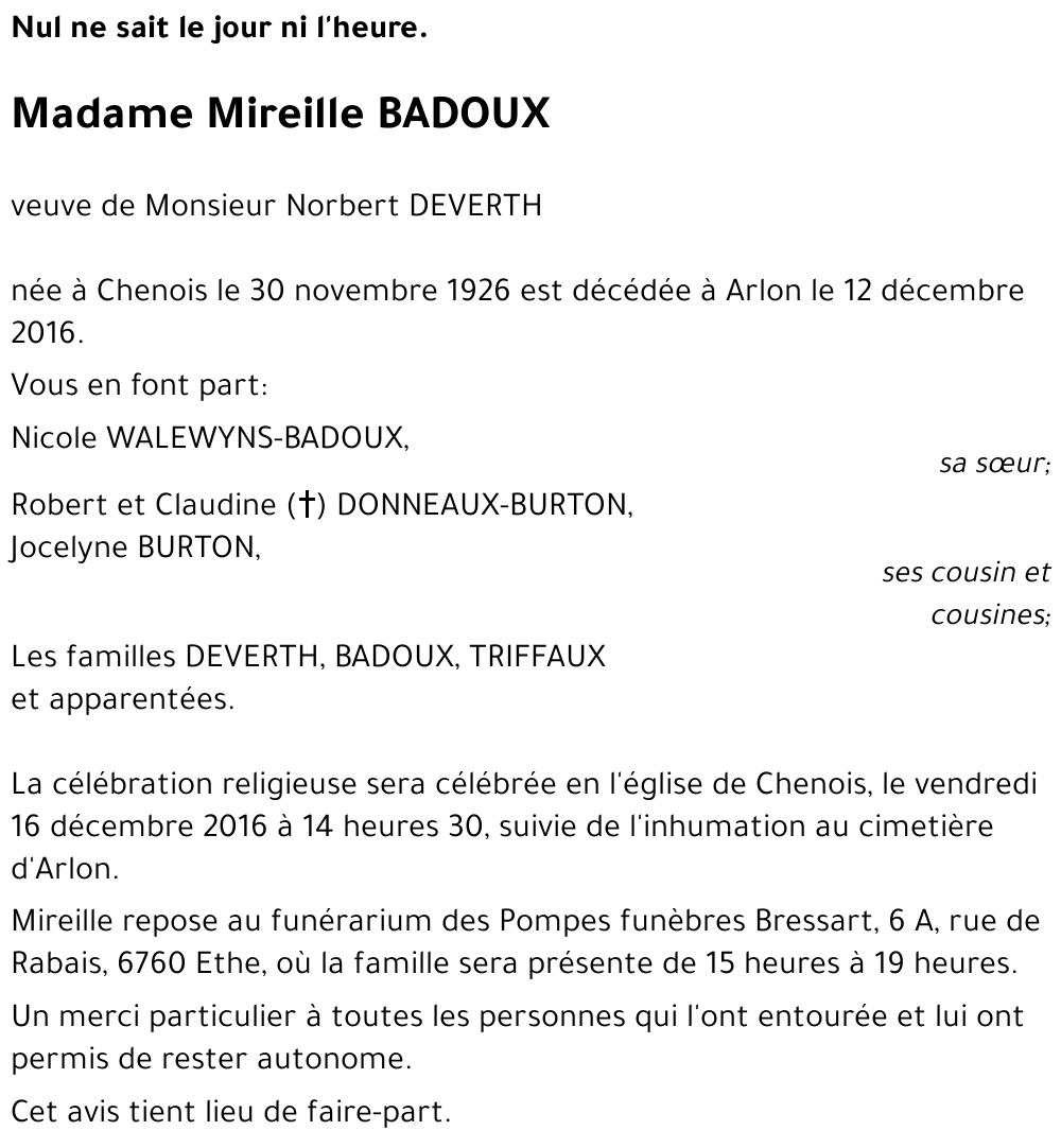 Mireille BADOUX 