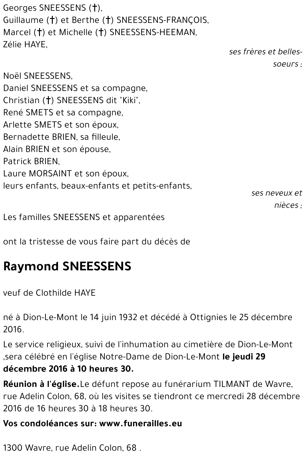 Raymond SNEESSENS
