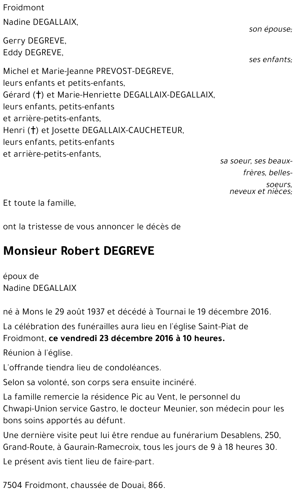 Robert DEGREVE