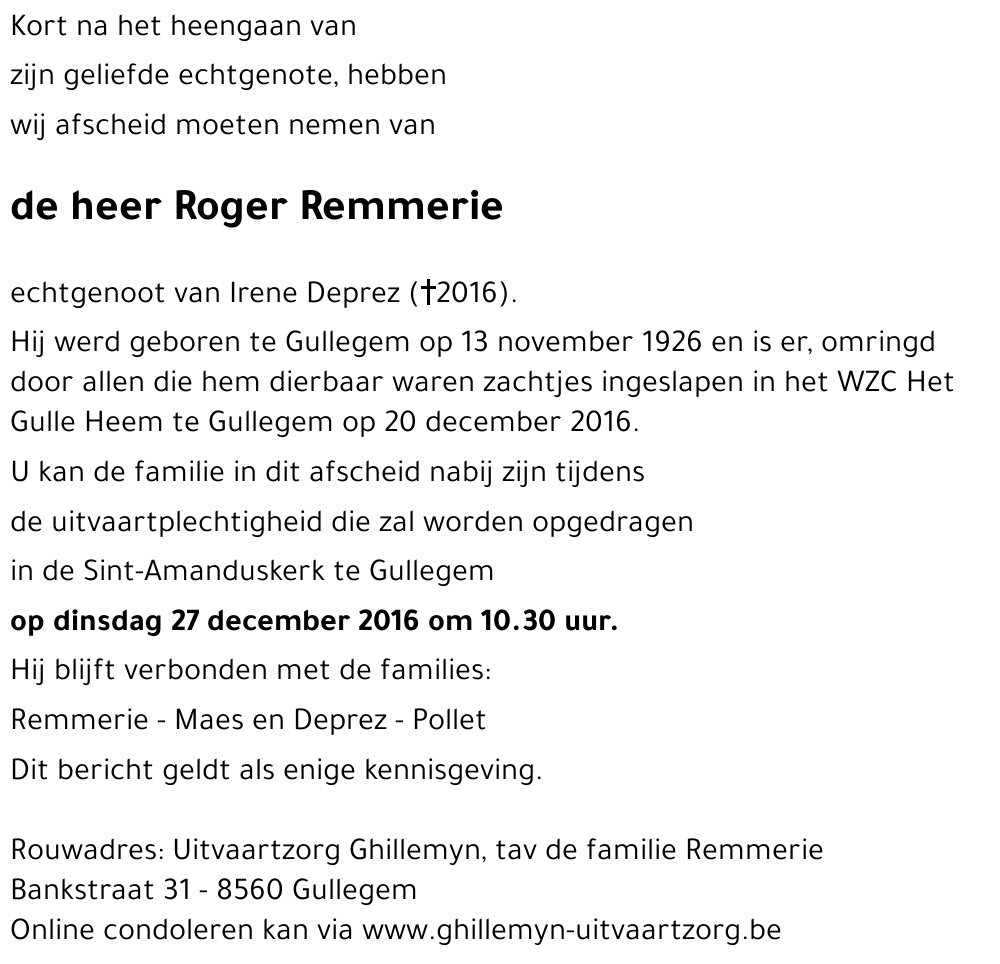 Roger Remmerie