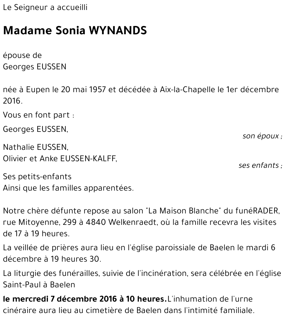 Sonia WYNANDS