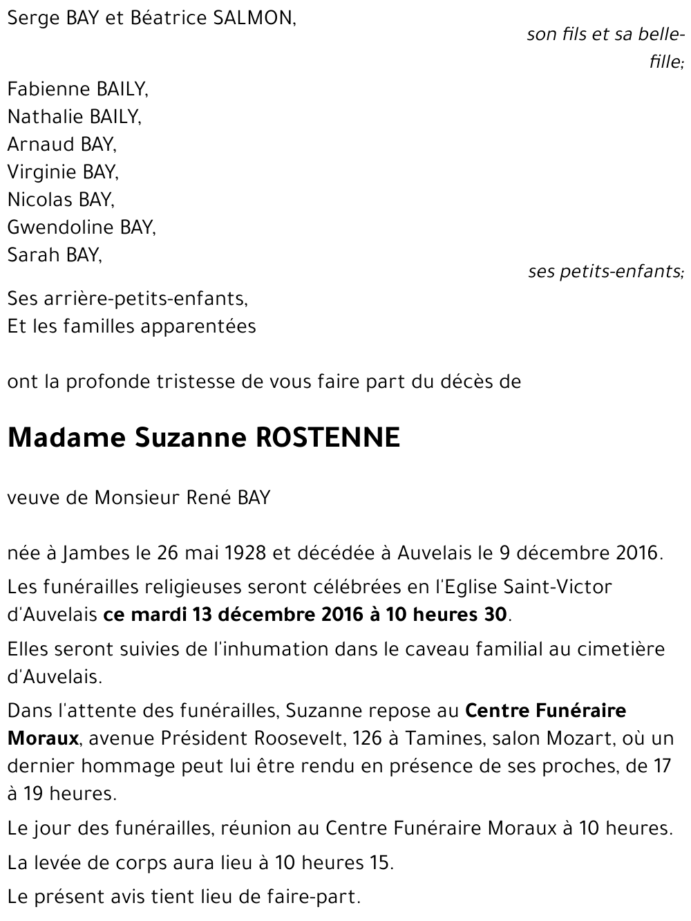 Suzanne ROSTENNE