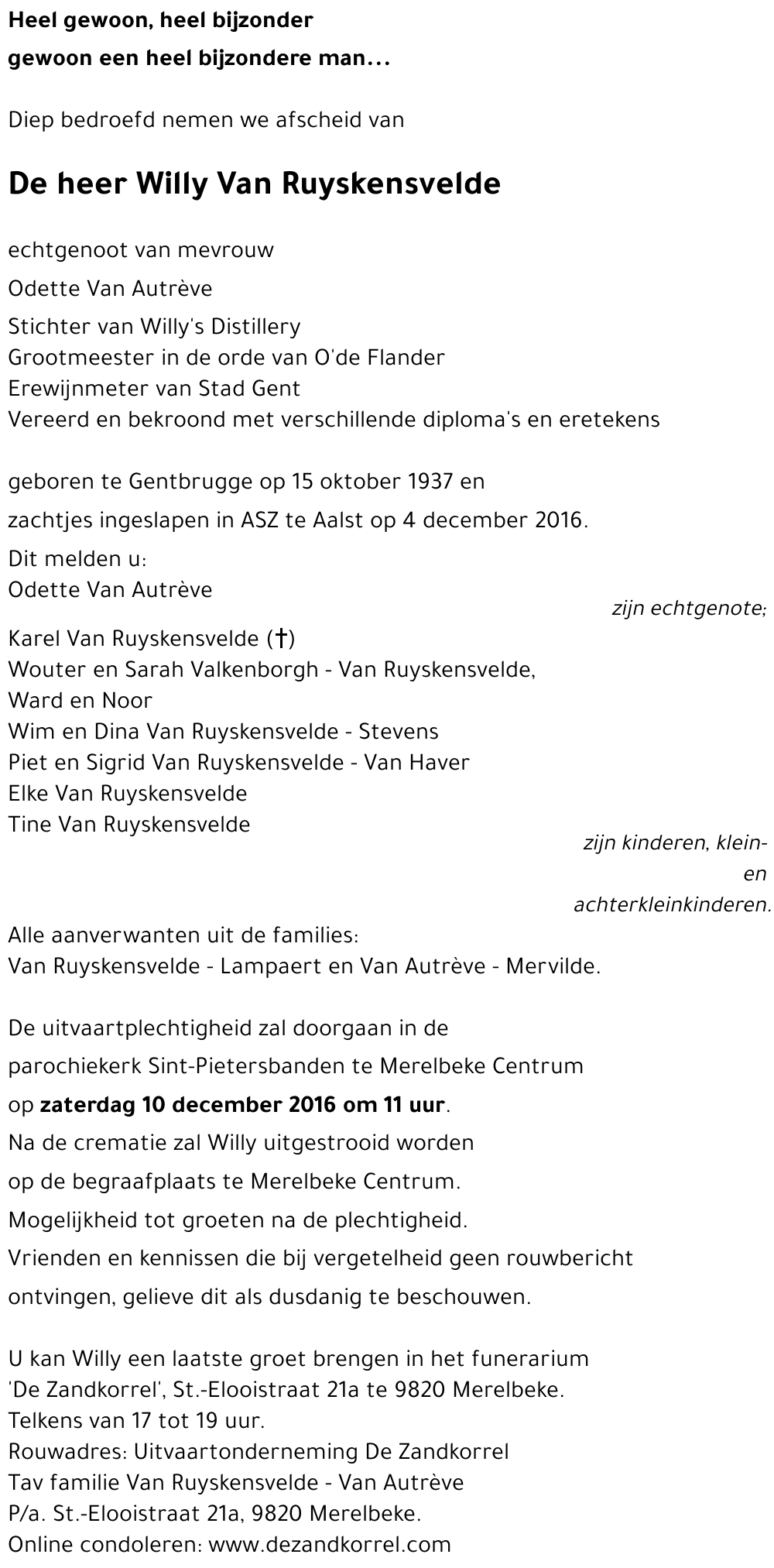Willy Van Ruyskensvelde