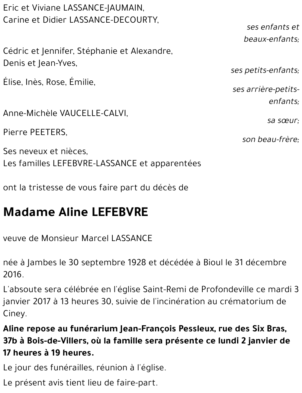 Aline LEFEBVRE