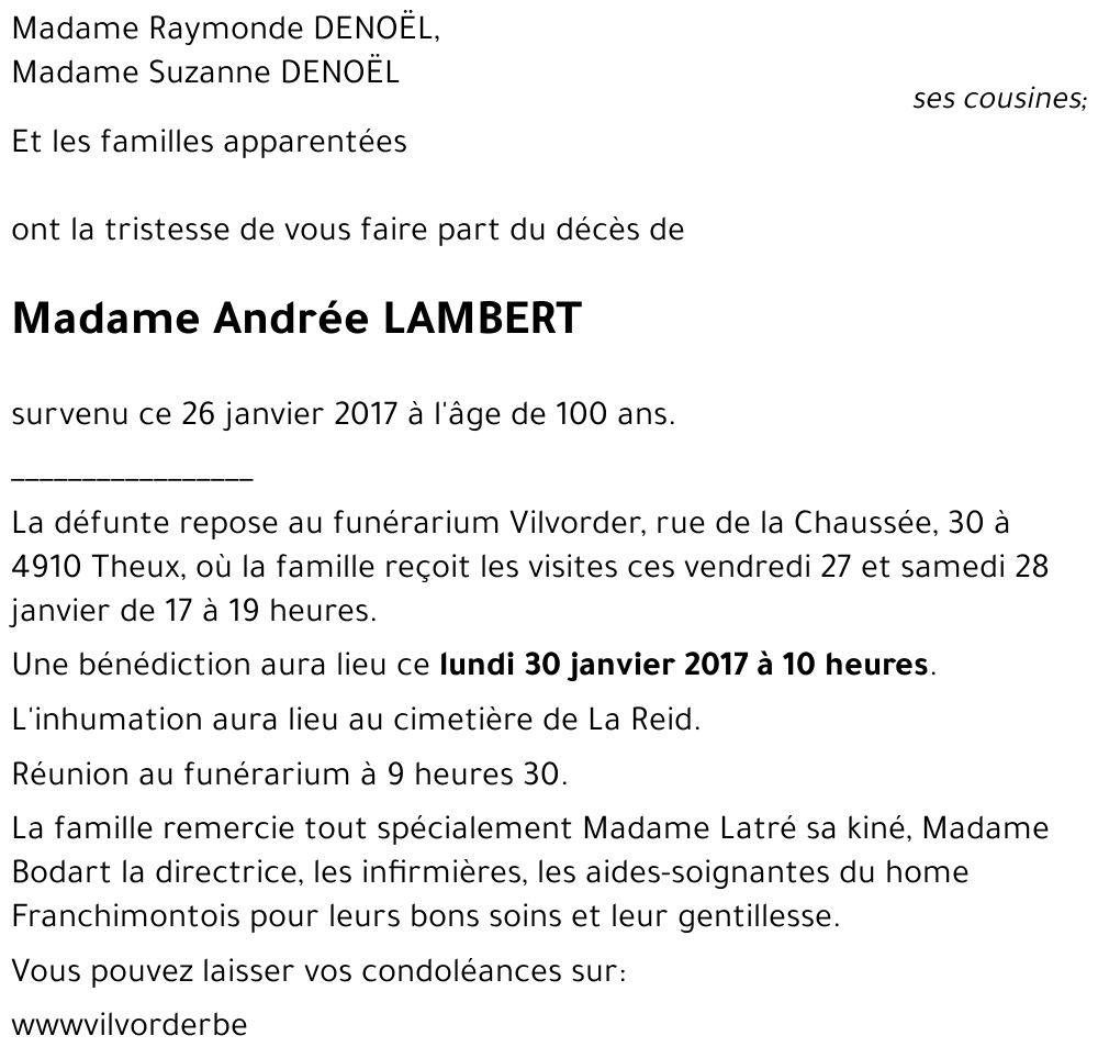 Andrée LAMBERT