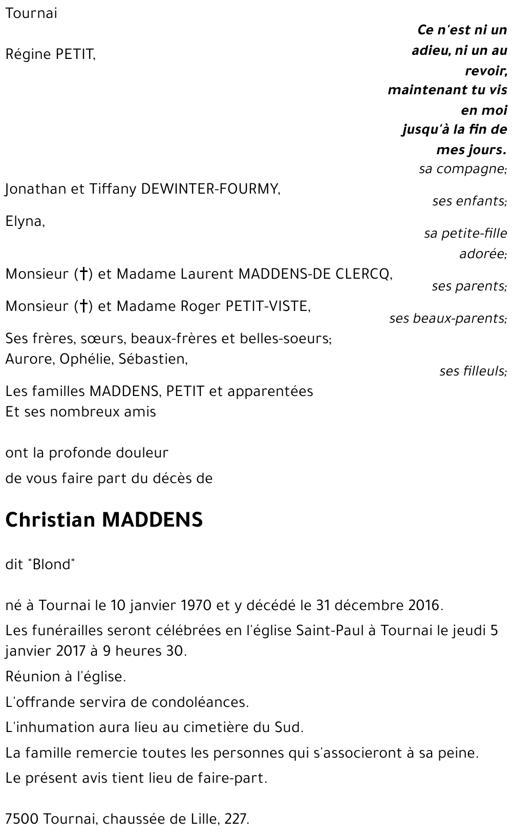 Christian MADDENS