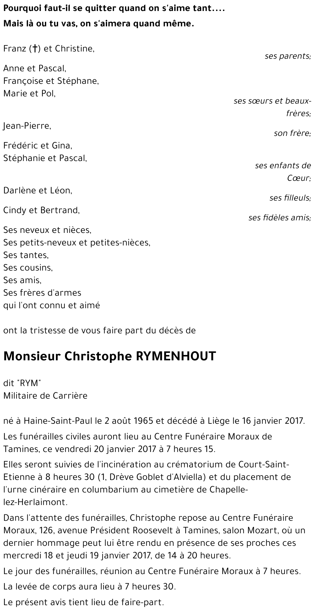 Christophe dit 