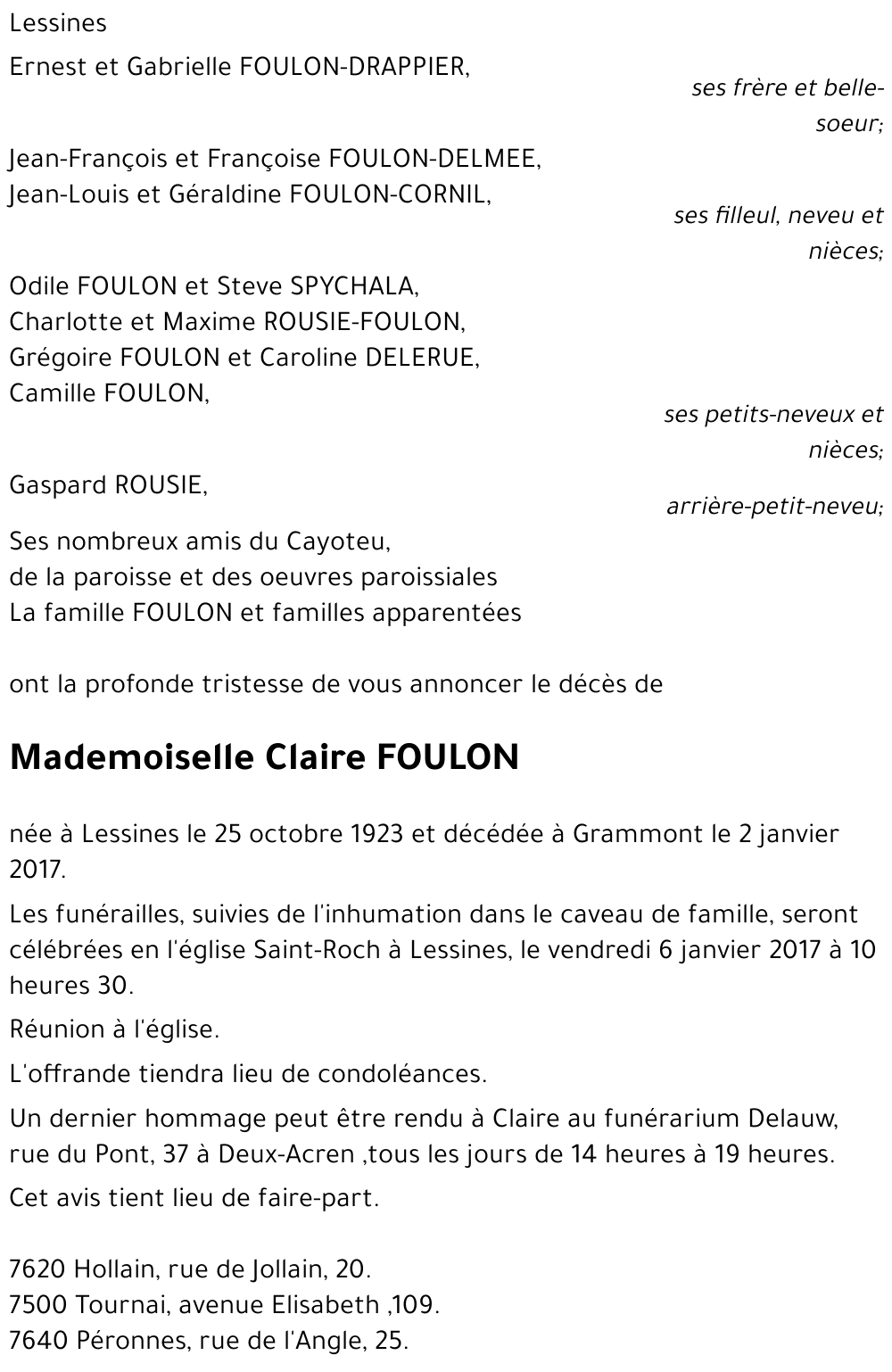 Claire FOULON