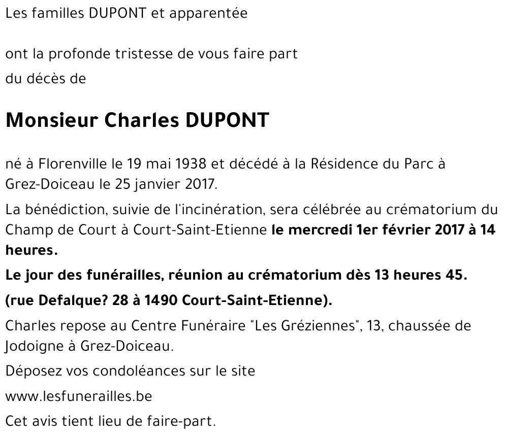 DUPONT Charles