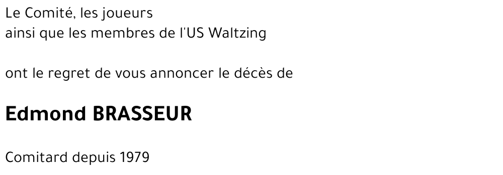 Edmond BRASSEUR