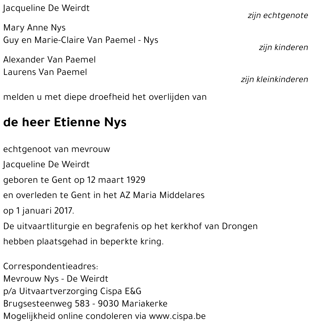 Etienne Nys