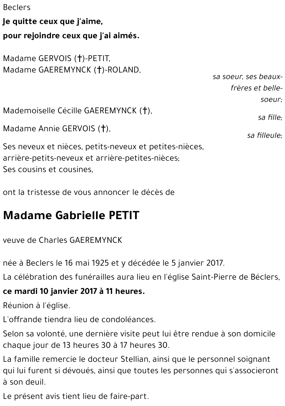 Gabrielle PETIT