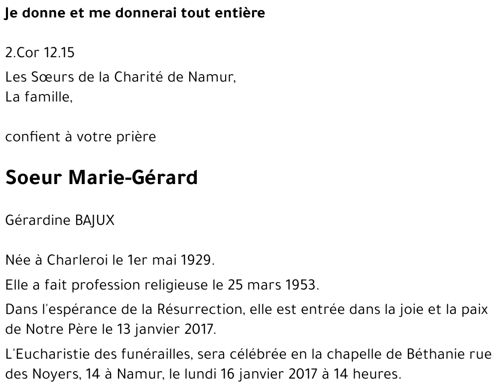 Gérardine BAJUX