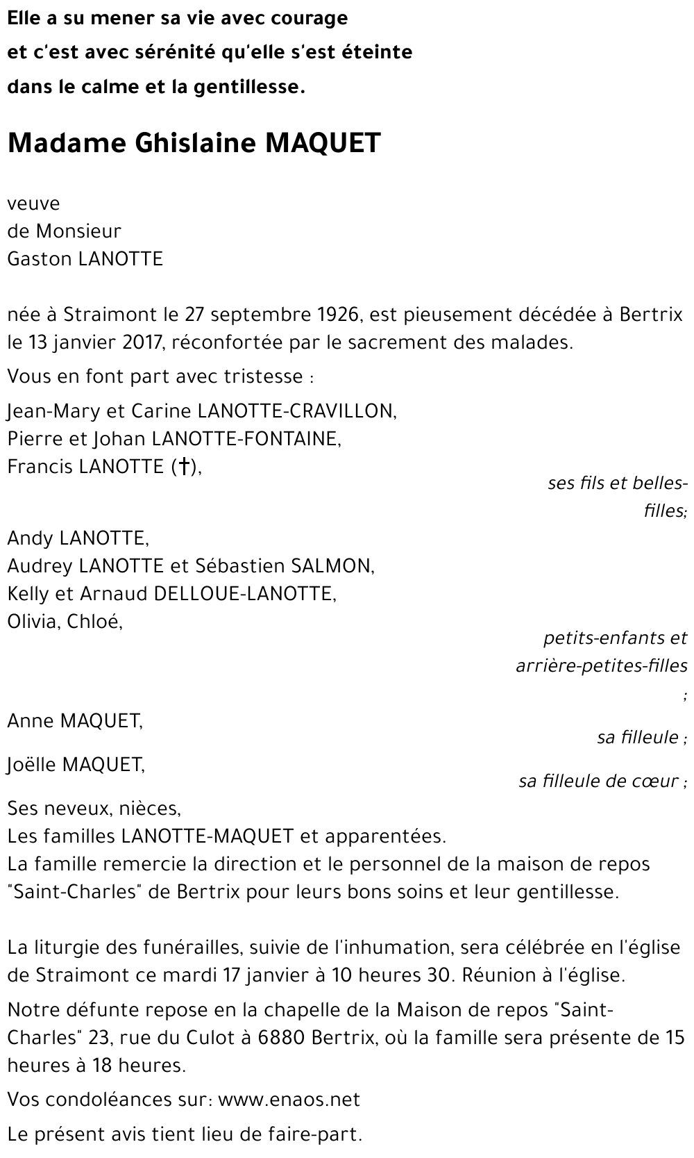 Ghislaine MAQUET